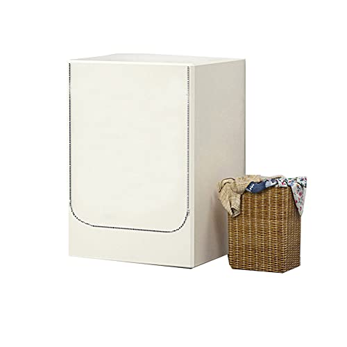 Odot Waschmaschinenabdeckung Staubdicht Wasserdichter Sonnenschutz für Frontlader-Waschmaschine Staubdichte Abdeckung Tumble Waschmaschine Trocknerschutz (Hellbeige,XL) von Odot