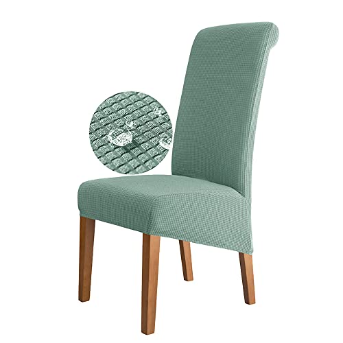 Odot Wasserdicht XL Stuhlhussen Esstisch, Stretch Stuhlhussen Hussen Abnehmbarer Waschbarer Stuhlbezug Sesselbezug für Hotel,Bankett,Restaurant,Haus (6er Set,Minze) von Odot