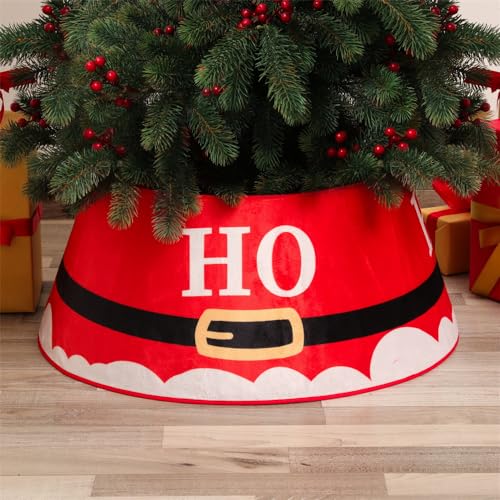 Odot Weihnachtsbaum Kragen Weihnachtsbaum Rock Korb Deko Weihnachtsbaum Korb-Abdeckung Xmas Tree Ringkorb Cover für Urlaub Party Weihnachtsbaumdekor (40 * 60 * 20cm,Rot) von Odot