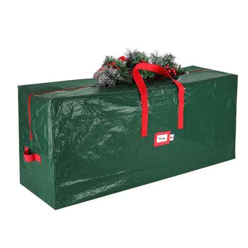 Odot Weihnachtsbaumtasche, Weihnachtsbaum Tasche mit Tragegriffen, wasserdichte Weihnachtsbaum Taschen Aufbewahrung, Transporthülle Weihnachtsbäume für Bäume zu 2,7m (120x28x43cm,Grün) von Odot
