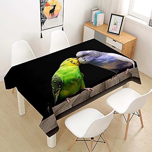 Oduo Tischtuch Pflegeleicht Polyester wasserdichte Rechteckige 3D Tischdecke Abwaschbar Wachstuch für Desktop Dekorative Tuch Hotel Bankett Party Garten (Schwarzes Brett,140x180cm) von Oduo