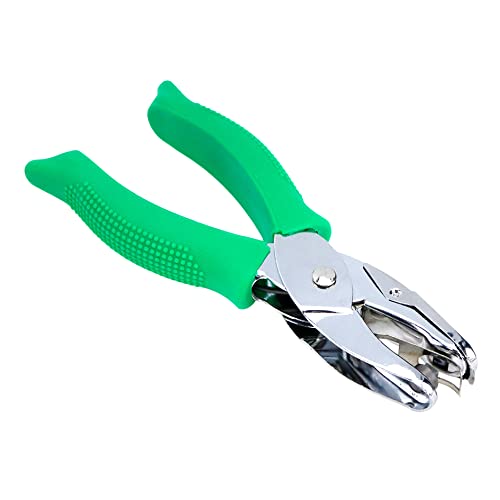 Oedema Handlocher Papierstanzer, 5 mm breit, Metall-Lochstanzer mit Gummigriff, quadratischer Locher von Oedema