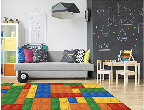 Kinderteppich, Lego, PVC, verschiedene Größen 95x200cm von Oedim