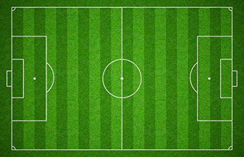Kinderteppich Kinder Schlafzimmer Kinder Fußball PVC 100 cm rund | Kinderteppich PVC | Kinderteppich PVC | Vinylboden für Kinder | von Oedim