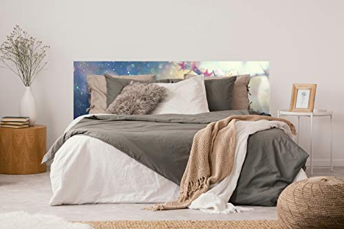 Kopfteil für Bett, PVC, Mandelblüte, Verschiedene Größen 100 x 60 cm, einfache Anbringung, Dekoration für Zimmer, Landschaftsmotive, Natur, Elegantes Design von Oedim