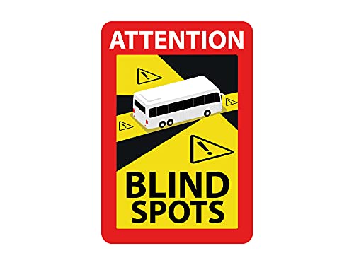 Oedim Attention Blind Spots For Bus, Hergestellt aus Vinyl, glänzend, laminiert, für Außen- und Innenbereiche, 3 Stück von Oedim