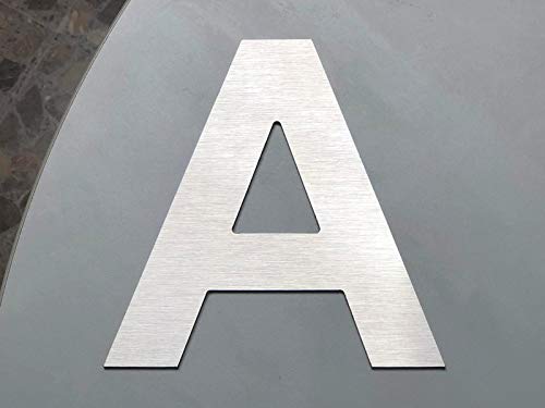 Oedim Buchstabe A aus Dibond Aluminium 20 cm hoch | 3 mm dick | Oberfläche Dibond gebürstet | Ideal für den Innen- und Außenbereich | Hohe Widerstandsfähigkeit von Oedim