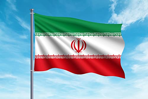 OEDIM Flagge des Iran | 150 x 85 cm | verstärkt und mit Nähten | Flagge mit 2 Metallösen und wasserdicht von Oedim