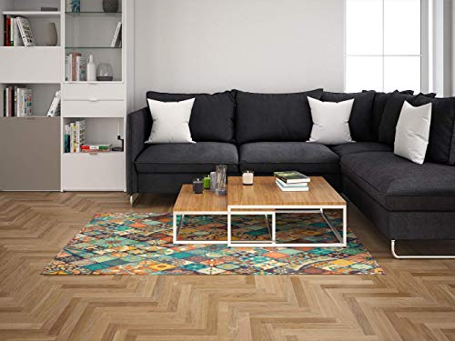 Oedim Fliesen Teppichboden PVC Zimmer | 95 cm x 120 cm | PVC Teppich | Vinylböden | Sintasol Boden | Dekorationsgegenstände Zimmer von Oedim
