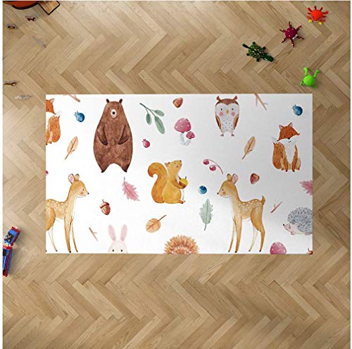 Oedim Kinderteppich Tiere PVC | 95 x 120 cm | Teppich PVC | Vinylboden | Heimdekoration | Boden Sintasol | Boden | Kinderschutz | von Oedim