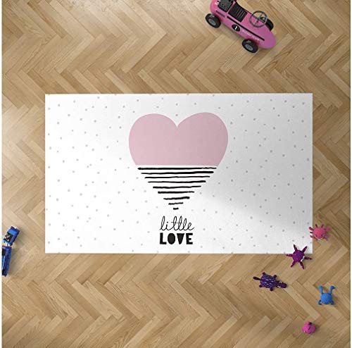 Oedim Kinderteppich Herz, PVC | 95 x 95 cm | Teppich PVC | Vinylboden | Dekoration für Zuhause | Boden Sintasol | Kinderschutz | von Oedim
