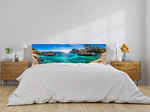 Oedim Kopfteil für Bett, Landschaft, Marineblau, Mallorca, Inseln, dekoratives Kopfteil für Betten, Dekoration für Zimmer von Oedim