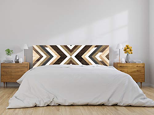 Oedim Kopfteil für Bett, abstrakt, 135 x 60 cm, Kunststoff, Farben Holz, 135x60cm von Oedim