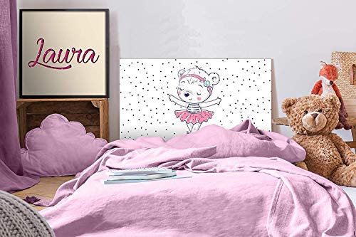 Oedim Kopfteil für Kinderbett, PVC, Motiv: Bär Ballerina, 135 x 60 cm, erhältlich in verschiedenen Größen, leicht, elegant, robust und wirtschaftlich. von Oedim