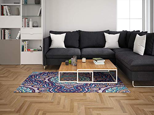 Oedim Mandala-Teppich, PVC | 95 x 95 cm | PVC-Teppich | Vinylboden | Heimdekoration | Sintasol Boden | Bodenschutz | von Oedim