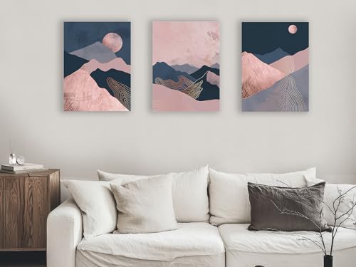 Oedim Packung mit 3 Bildern Berge in Rosa und Blau, 40 x 50 cm, PVC 5 mm, Wanddekoration, elegant und leicht Oedim Packung mit 3 Bildern Berge in Rosa und Blau, 40 x 50 cm, PVC 5 mm, Wanddekoration, elegant und leicht von Oedim