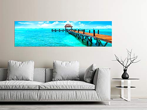 Oedim Panoramabild aus Aluminium Digitaldruck Meer 100 x 60 cm | Panoramabild für Wand, robust und wirtschaftlich von Oedim