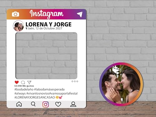 Personalisierter Instagram-Fotocall aus Pappe für Veranstaltungen oder besondere Feierlichkeiten | Maße 80 x 100 cm | gestanzte Fenster | Lustiger Fotokalender | Requisiten Personalisierter Instagram-Fotocall aus Pappe für Veranstaltungen oder besondere Feierlichkeiten | Maße 80 x 100 cm | gestanzte Fenster | Lustiger Fotokalender | Requisiten von Oedim