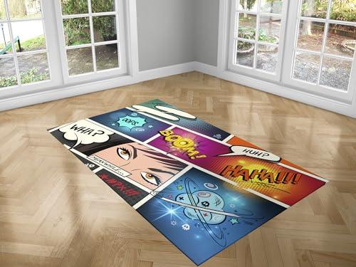 Oedim Teppich Comic PVC Verschiedene Maßnahmen | Teppichboden Erwachsene PVC | Boden vinilico für Erwachsene 95 x 165 cm von Oedim
