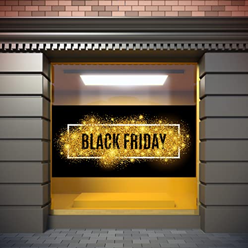 Oedim Vinyl Black Friday Schaufenster Verkauf Black Friday | 100 cm x 50 cm | Vinyl-Aufkleber | Dekorieren Sie Ihr Schaufenster | Aufkleber Vitrine | Business Vinyls von Oedim