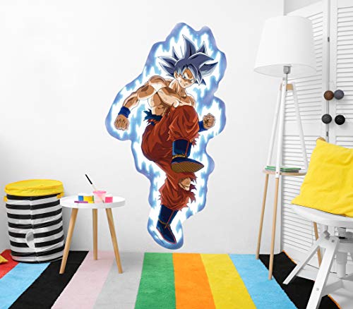 Oedim Vinyl-Wandaufkleber, Motiv: Dragon Ball Super Goku Ultra Instinto Offizielles Produkt | Verschiedene Größen | Vinyl für Wände | Originalprodukt | Wandtattoo | Wanddekoration | DBS 91x170cm von Oedim