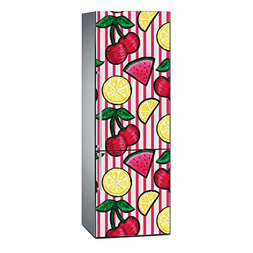 Oedim – Vinyl für Kühlschrank, Digitaldruck, Kirsche, Zitrone, Wassermelone, 185 x 60 cm, selbstklebend, robust und wirtschaftlich, dekorativ, Elegantes Design von Oedim