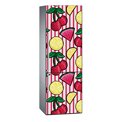 Oedim – Vinyl für Kühlschrank, Digitaldruck, Kirsche, Zitrone, Wassermelone, 200 x 60 cm, robust und wirtschaftlich, selbstklebend, dekorativ, Elegantes Design von Oedim