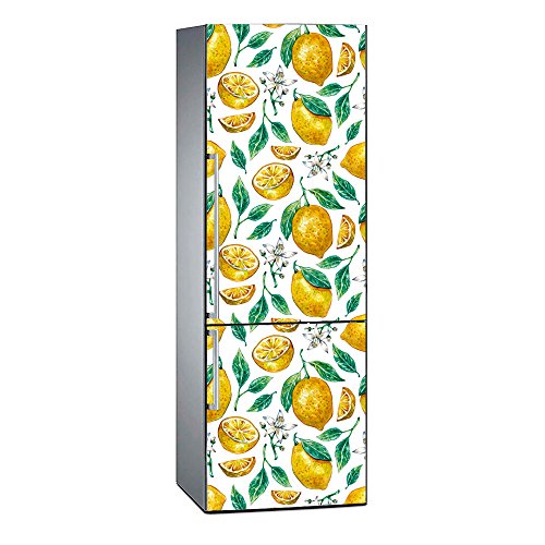 Oedim - Vinyl für Kühlschrank - Digitaldruck Zitrone und Orange Blumen 185 x 60 cm - Langlebig und wirtschaftlich haftend - Deko Aufkleber im edlen Design von Oedim