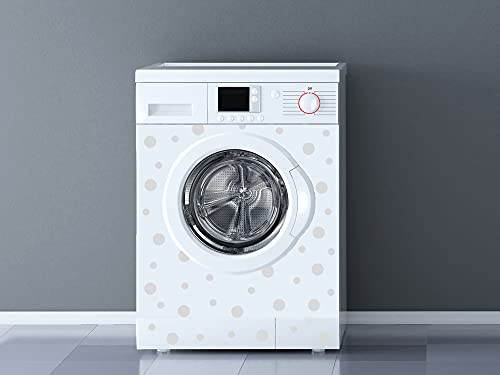 Oedim Waschmaschinenvinyl mit Punkten grau und dekorativ für Waschmaschine, Dekoration für Küche, Waschmaschinenaufkleber von Oedim