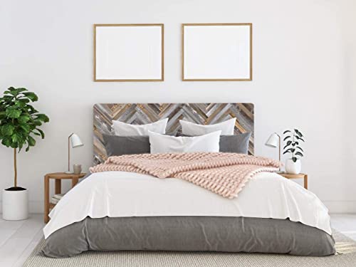 Pegasus-Kopfteil aus Holz mit Fischgrätenmuster, 135 x 60 cm, erhältlich in verschiedenen Größen, leicht, elegant, robust und wirtschaftlich von Oedim