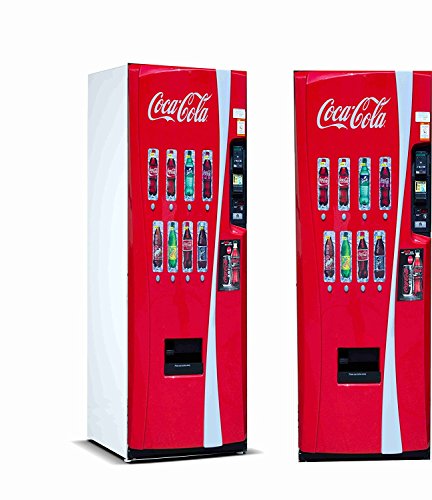Vinyl Stickers Verkaufsautomat Cola-Cola für Kühlschrank. | Kühlschrank Aufkleber | Verschiedene Maße 185 x 70 cm | Klebstoffbeständig und einfache Anwendung | Stilvoller Design-dekorativer von Oedim