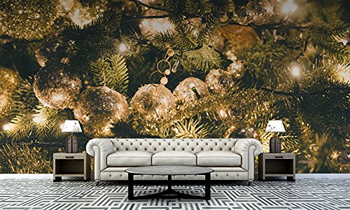 Vliestapete Wand Dekoration Weihnachten | Fototapete für Wände | Wand | Tapete | verschiedene Maße 350 x 250 cm | Dekoration für Esszimmer, Wohnzimmer, Schlafzimmer ... von Oedim