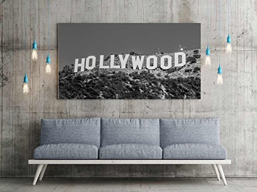 Wandbild PVC verschiedene Maßnahmen Digitaldruck Hollywood Weiß und Schwarz 150x60cm von Oedim