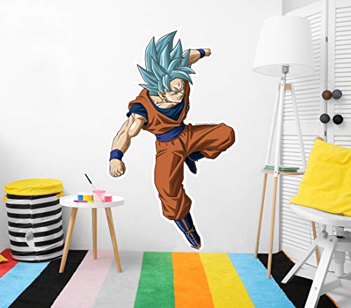 Wandsticker aus Vinyl, Motiv: Real Dragon Ball Super Goku Super Saiyan Blue, verschiedene Größen, Vinyl für Wände 99x170cm von Oedim