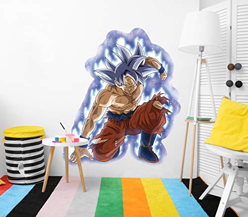 Wandsticker aus Vinyl in der Größe Real Dragon Ball Super Goku Ultra Instinto Offizielles Produkt | Verschiedene Größen | Vinyl für Wände | Original Produkt | Vinyl | Wandbild | Deko Haus | DBS von Oedim