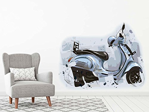 Wandtattoo für die Wand Vespa | Verschiedene Größen | Dekorativer Aufkleber in edlem Design 155 x 117 cm von Oedim