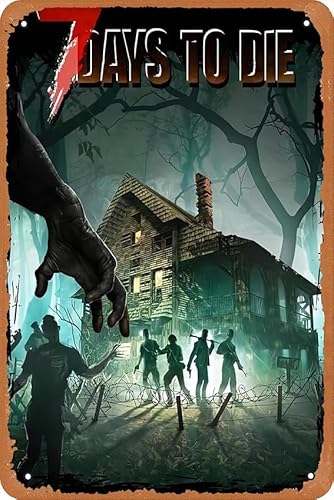 7 Days to Die Game Poster Metall Blechschild Wandkunst Vintage Man Cave Bar Shop Garage 30,5 x 20,3 cm Home Office Decor Art von Oedrtqi