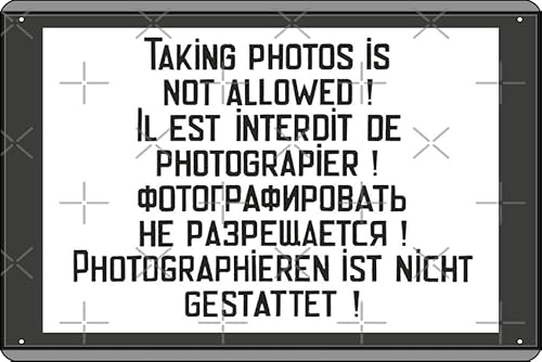 Berghain Taking Photos Is Not Allowed Berlin-Poster, Metall-Blechschild, 30,5 x 20,3 cm, lustiges Männerhöhle, Zuhause, Büro, Bar, Dekoration von Oedrtqi