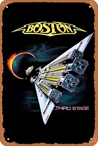 Boston Band Best Trend Covers Poster Retro Metall Blechschild 20,3 x 30,5 cm Home Bar Man Cave Vintage Wanddekoration von Oedrtqi