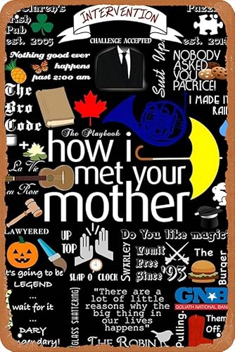 How I Met Your Mother Poster 20,3 x 30,5 cm Vintage Metall Blechschild Home Bar Man Cave Wanddekoration von Oedrtqi