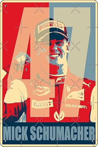 Mick Schumacher Fotodruck, Metall-Blechschild, 30,5 x 20,3 cm, lustiges Männerhöhle, Zuhause, Büro, Bar, Dekoration Mick Schumacher Fotodruck, Metall-Blechschild, 30,5 x 20,3 cm, lustiges Männerhöhle, Zuhause, Büro, Bar, Dekoration von Oedrtqi