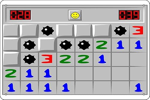 Minesweeper Windows XP Retro-Spielposter, 20,3 x 30,5 cm, lustiges Metall-Blechschild, Spielzimmer, Männerhöhle, Wanddekoration Minesweeper Windows XP Retro-Spielposter, 20,3 x 30,5 cm, lustiges Metall-Blechschild, Spielzimmer, Männerhöhle, Wanddekoration von Oedrtqi