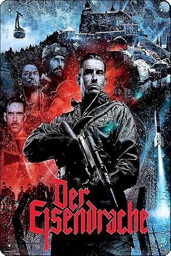 Oedrtqi Der Eisendrache Poster Lustiges Metall-Blechschild für Zuhause Küche Bar Zimmer Garage Dekor 20,3 x 30,5 cm von Oedrtqi