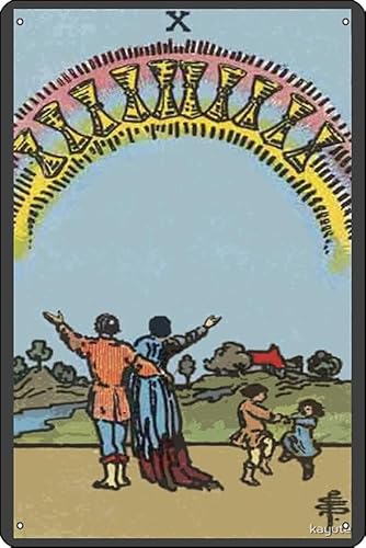 Oedrtqi Ten of Cups Tarotkarte Reiter Waite Klassisches Poster Lustiges Metall-Blechschild für Zuhause Küche Bar Zimmer Garage Dekor 20,3 x 30,5 cm Oedrtqi Ten of Cups Tarotkarte Reiter Waite Klassisches Poster Lustiges Metall-Blechschild für Zuhause Küche Bar Zimmer Garage Dekor 20,3 x 30,5 cm von Oedrtqi
