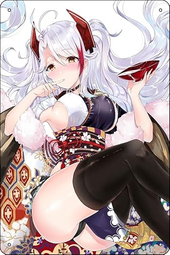 Sexy Booty Prinz Eugen Hot Thicc Ass (Azur Lane AL Lewd Hentai Ecchi Anime Girl) Poster 20,3 x 30,5 cm lustiges Metall-Blechschild Spielzimmer Männerhöhle Wanddekoration von Oedrtqi