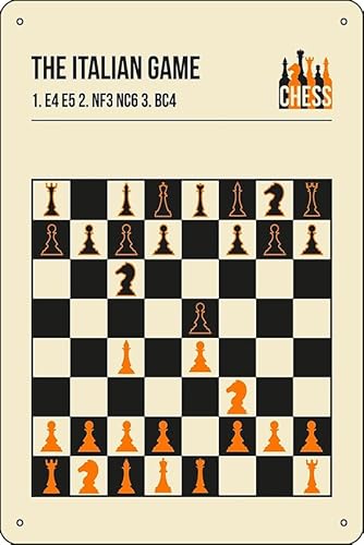 The Italian Game Chess Openings Art Book Cover Poster 8 x 12 Inch Funny Metal Tin Sign Game Room Man Cave Wall Decor The Italian Game Chess Openings Art Book Cover Poster 8 x 12 Inch Funny Metal Tin Sign Game Room Man Cave Wall Decor von Oedrtqi