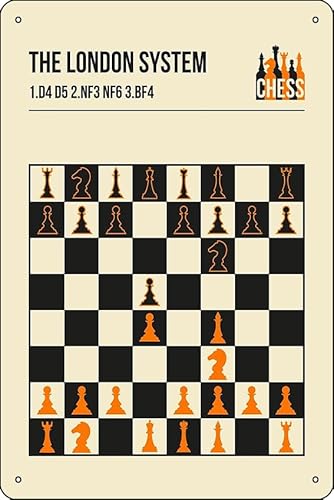 The London System Vintage Chess Opening Art Poster 8 x 12 Inch Funny Metal Tin Sign Game Room Man Cave Wall Decor The London System Vintage Chess Opening Art Poster 8 x 12 Inch Funny Metal Tin Sign Game Room Man Cave Wall Decor von Oedrtqi