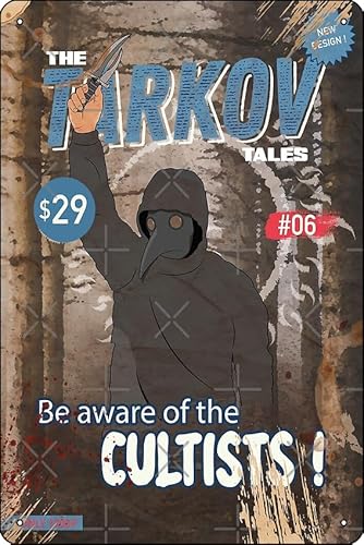 The Tarkov Tales # 06 – Escape from Tarkov – Kultisten-Poster, 20,3 x 30,5 cm, lustiges Metall-Blechschild, Spielzimmer, Männerhöhle, Wanddekoration The Tarkov Tales # 06 – Escape from Tarkov – Kultisten-Poster, 20,3 x 30,5 cm, lustiges Metall-Blechschild, Spielzimmer, Männerhöhle, Wanddekoration von Oedrtqi