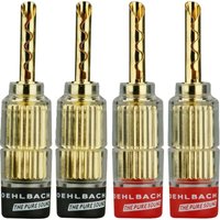 3021 Lautsprecher-Steckverbinder Stecker, gerade Rot, Schwarz 4 St. - Oehlbach von Oehlbach