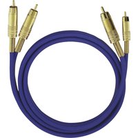 Cinch Audio Anschlusskabel [2x Cinch-Stecker - 2x Cinch-Stecker] 0.50 m Schwarz vergoldete Steckkont von Oehlbach